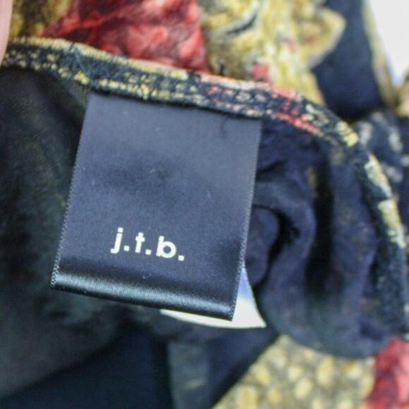 J.T.B. Empire Waist Stretchy Top Floral Babydoll Y2k 2000s Vintage M - Picture 3 of 4